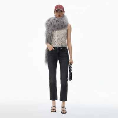 Alexander Wang Og High-rise Stovepipe Jeans In Grey Aged