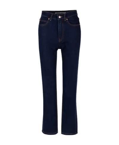 Alexander Wang Og High Waist Pipe Jeans In Blue