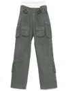 Alexander Wang Olive Green Multi-pocket Casual Pants In Green