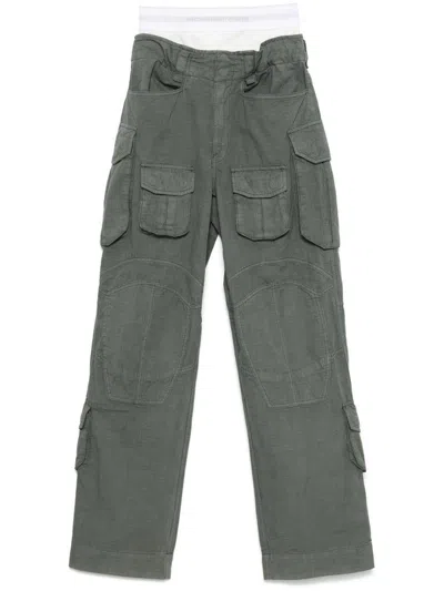 Alexander Wang Olive Green Multi-pocket Casual Pants