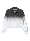 Alexander Wang Ombre Zip Jacket In Black