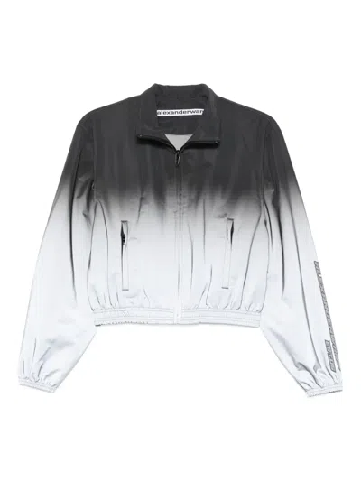 Alexander Wang Ombre Zip Jacket In Black