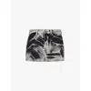 Alexander Wang Mini Skirt In Black Acid Crush
