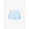 Alexander Wang Blue Organic Cotton Boxer Shorts In Blue