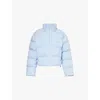 Alexander Wang Pastel Light Blue Stretch Polyester Down Jacket In Oxford Blue