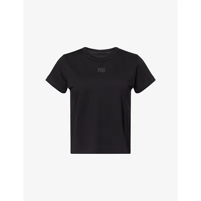 Alexander Wang Omens  Essential Short-sleeves Cotton-jersey T-shirt In Black