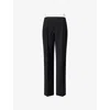 Alexander Wang High-waisted Black Trousers With Contrast Elastic Waistband In Black