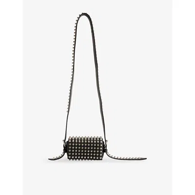 ALEXANDER WANG OMENS BLACK RICCO MINI STUDDED LEATHER CROSSBODY BAG