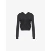 Alexander Wang Omens  Button-up V-neck Stretch-wool Blend Cardigan In Black