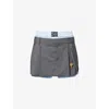 Alexander Wang Pre Styled Pleated Skort W Chain In Multi