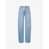 Alexander Wang Omens Ez Mid-rise Denim Jeans Vintage Light Indigo In Blue