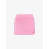 Alexander Wang Omens Washed Lotus Logo-embroidered Slim-fit Cotton-terry Mini Skort In Pink