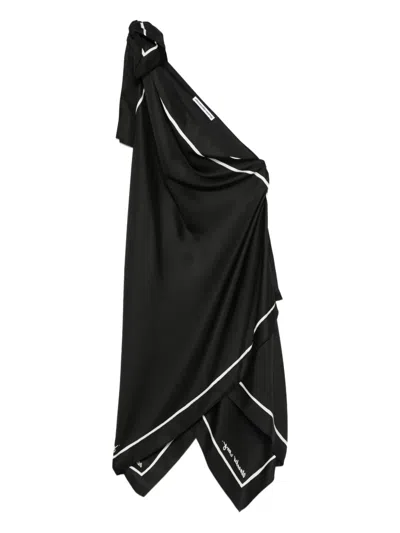 Alexander Wang One-shoulder Mini Dress In Black
