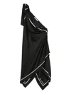 Alexander Wang One-shoulder Mini Dress In Black