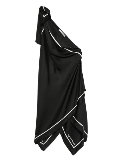 Alexander Wang One-shoulder Mini Dress In Black