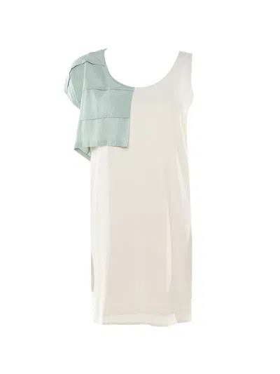 Pre-owned Alexander Wang One-shoulder Layered Dress In Neutral