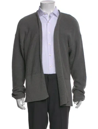 Pre-owned Alexander Wang Open Front Long Sleeve Cardigan In Gray