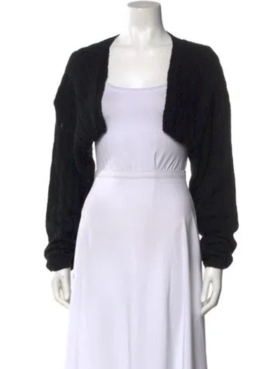 Pre-owned Alexander Wang Open Front Sweater In Black