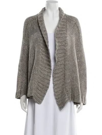 Pre-owned Alexander Wang Open Front Sweater In Gray
