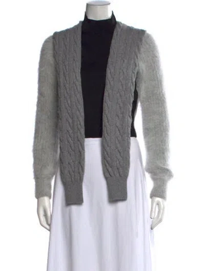 Pre-owned Alexander Wang Open Front Sweater In Grey