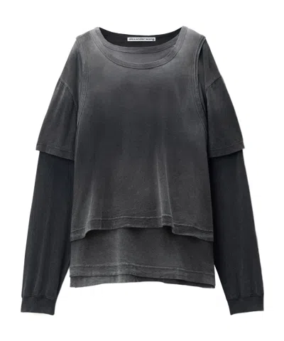 Alexander Wang Open-necked Black Shirt