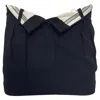 Alexander Wang Open Waist Mini Skirt In Black Wool In Black