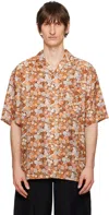 Alexander Wang Orange & Tan Coin Shirt In 223 Copper