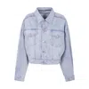 Alexander Wang Clip Trucker Jacket Clothing In Blue