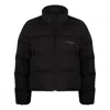 Alexander Wang Short Quilted Down Jacket With Reflective Logo Clothing In Black