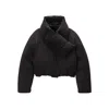 Alexander Wang Black Stretch Polyester Down Jacket In Black