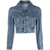 Alexander Wang Cropped Giubbotto Jeans In Blue
