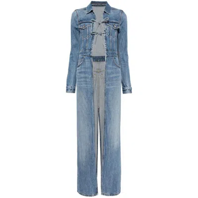 Alexander Wang Denim Coat In Blue