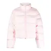 Alexander Wang Pink Cropped Puffer Down Coat In Pink