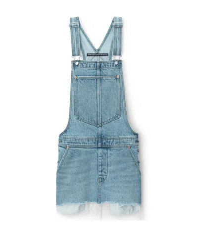 Alexander Wang Overall Denim Dress In Blue