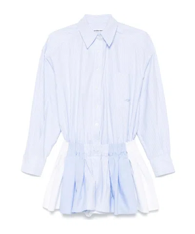 ALEXANDER WANG ALEXANDER WANG PLEATED BOXER ROMPER JUMPSUIT