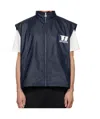 Alexander Wang Navy Oversize Canvas Vest In Black