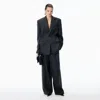 Alexander Wang Oversized Blazer In Wool Twill In Black
