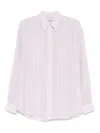 Alexander Wang Oversized Boyfriend Shirt In Purple