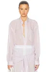Alexander Wang Pink Oversize Silk Chiffon Shirt In Light Pink & Mauve