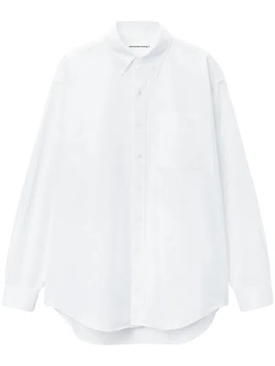 Alexander Wang Oversized Boyfriend Shirt In White