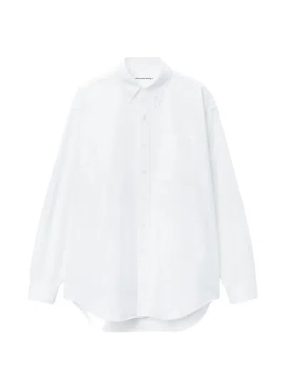 Alexander Wang Oversized Boyfriend Shirt In White