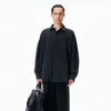 Alexander Wang Oversized Button Down In Black