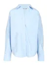 Alexander Wang Shirt With Removable Logo Tag In Blue