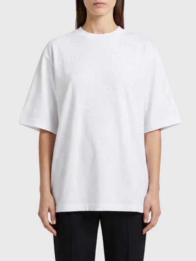 Alexander Wang Oversized Crewneck Cotton T-shirt With Dropped Shoulders In White