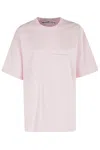 Alexander Wang Oversized Light Pink T-shirt With Front Logo In Multi