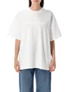 Alexander Wang Essential Jersey Short Sleeve Tee With Puff Logo And Bound Neck Clothing In White