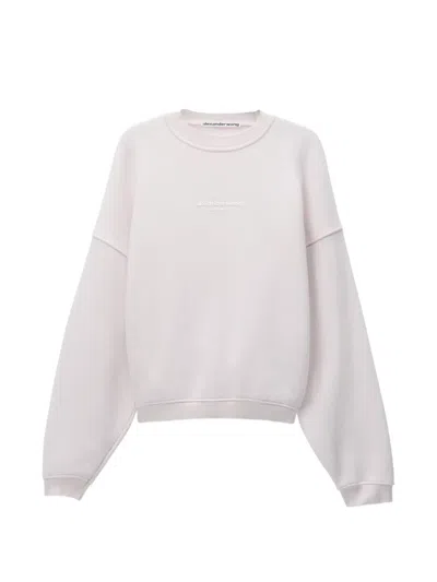Alexander Wang Oversized Logo-print Sweatshirt In Pink