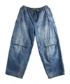Alexander Wang Oversized Low-rise Cargo Jeans In Blue