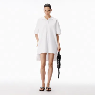 Alexander Wang Oversized Polo Dress In White