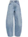 Alexander Wang Split Hem Wide Leg In Blue
